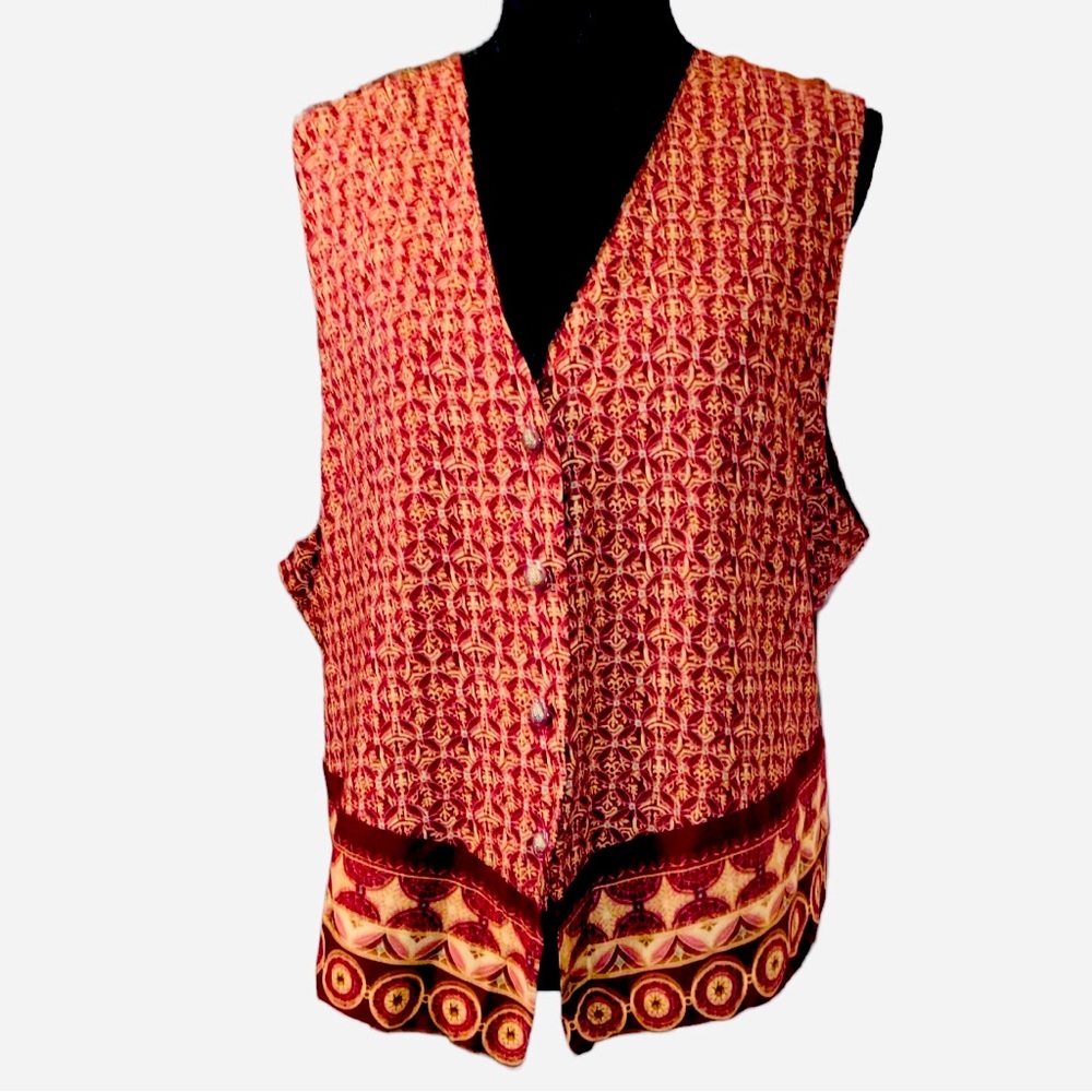 🌟🔥 BOGO Sale🔥🌟 Vintage Jantzen Burgundy and gold vest